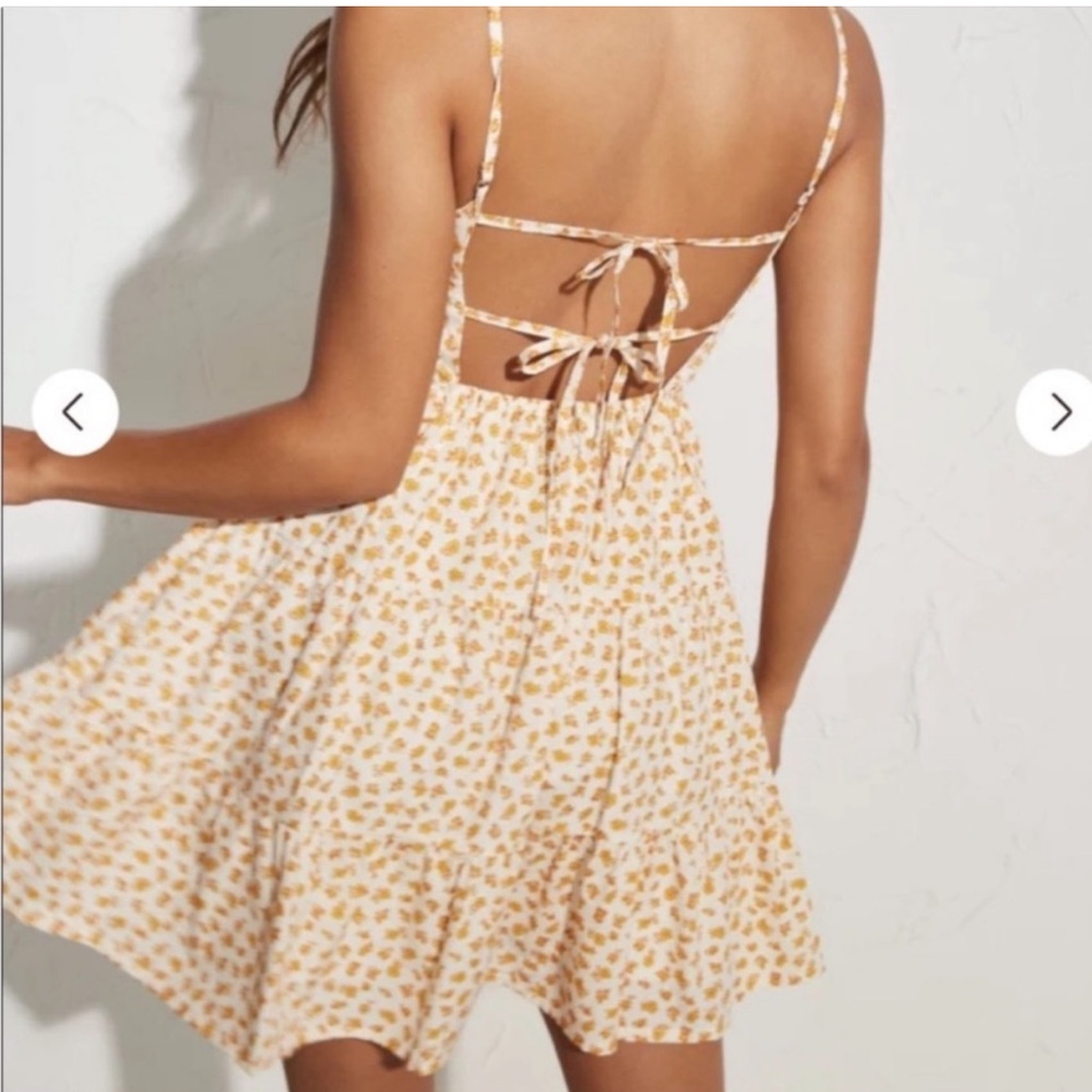 Faithfull the Brand Yellow Floral Mini Dress - Picture 2 of 6